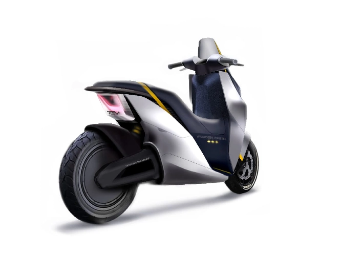 Triton EV unveils the design of Hydrogen Fuel scooters.