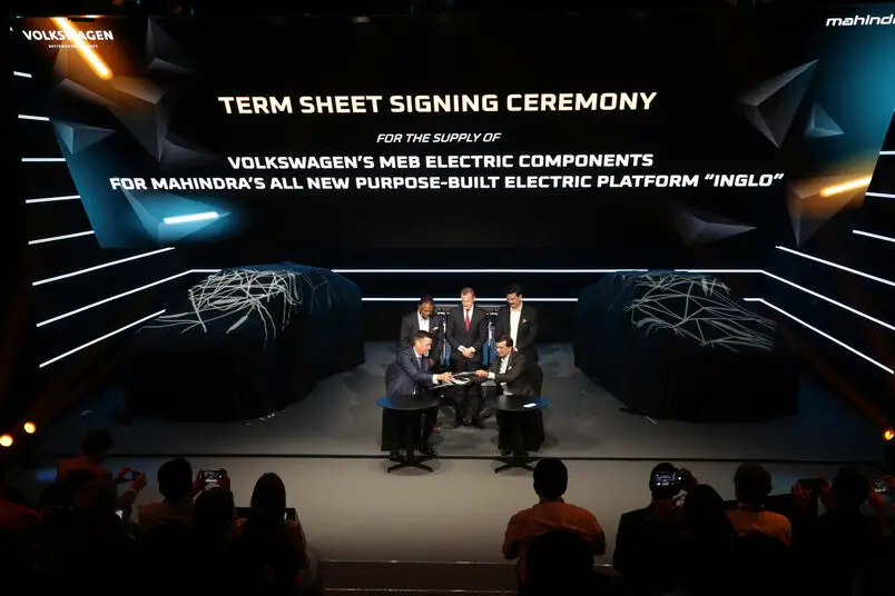 Volkswagen partners with Mahindra to supply MEB components for electric SUVs