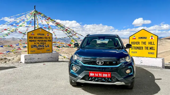Tata Nexon EV Max becomes the first electric car to reach the highest motorable road in the world.