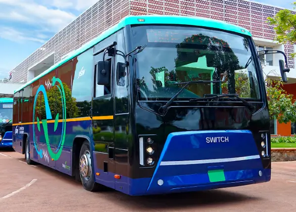 Switch Mobility to deliver electric buses to JSW for employee transportation.