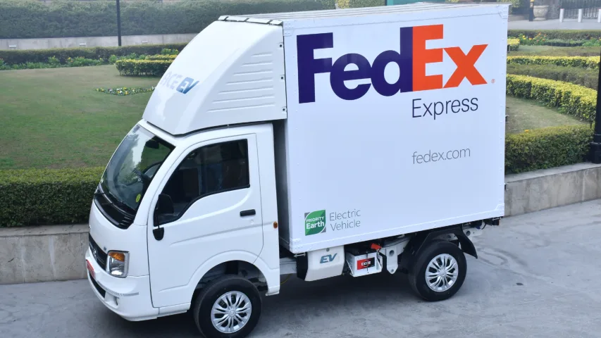 FedEx deploys electric vehicles in Delhi for last-mile delivery.