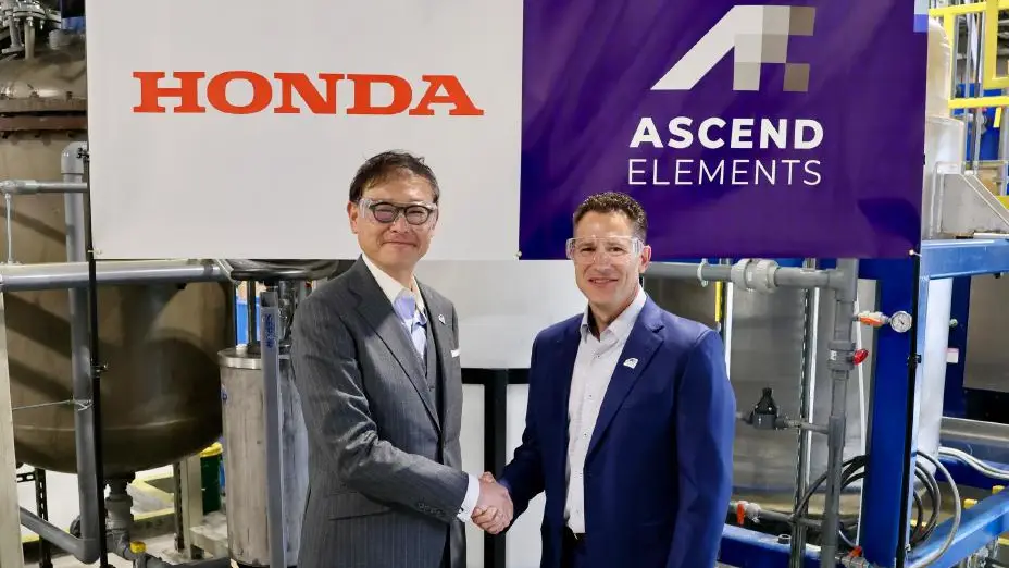 Honda partners with Ascend Elements to procure recycled Li-ion battery resources.