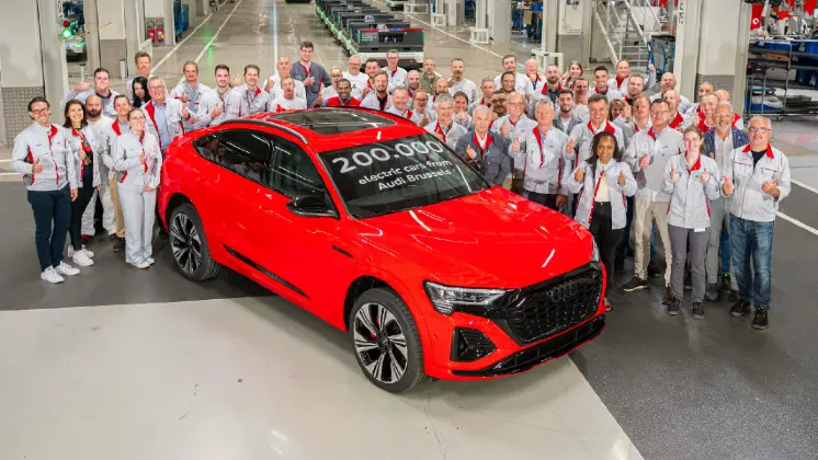 Audi Brussels Reaches Remarkable Milestone: 200,000 All-Electric Audi Models Produced.